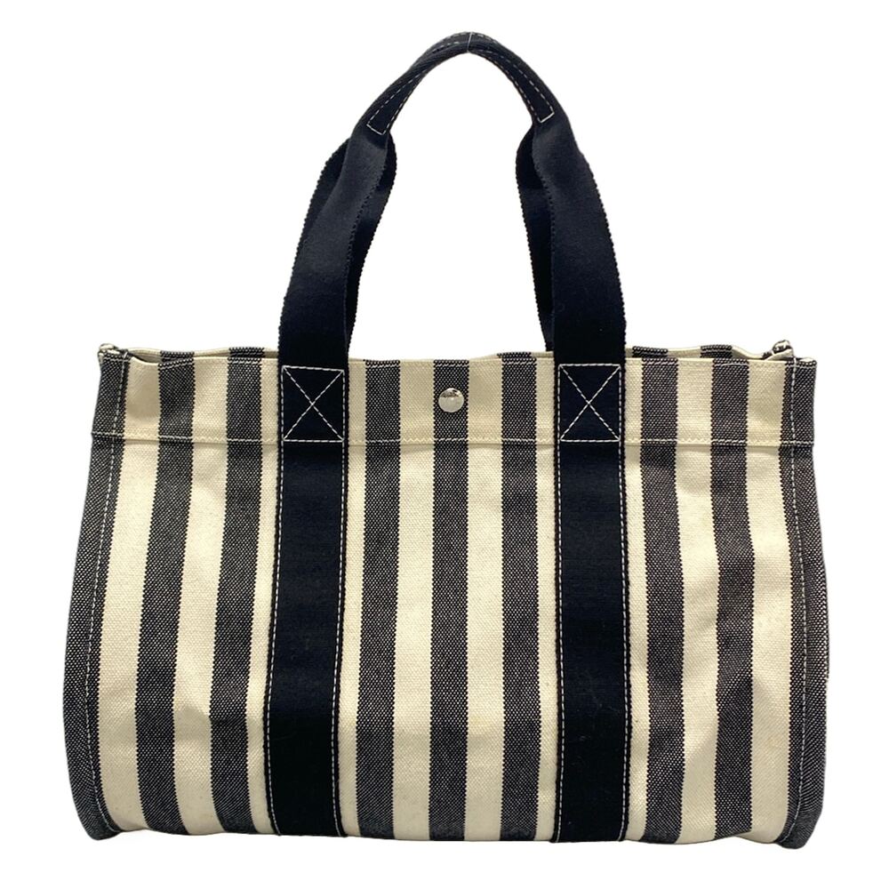 Hermès Cannes MM Tote Bag Beige Black